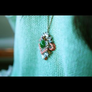Anthropologie jeweled pendant necklace